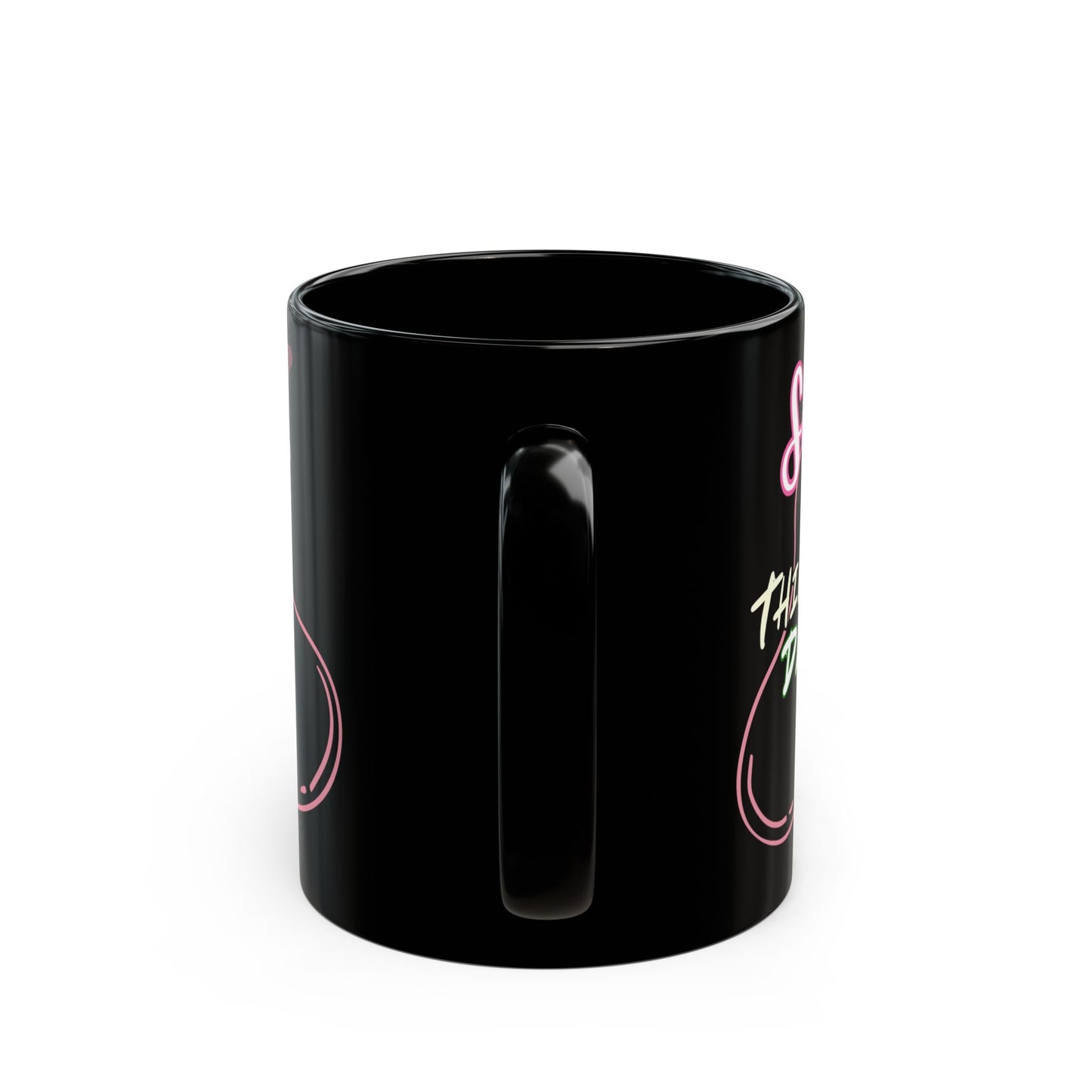 Mug Life Co. – Sippin’ Pretty, Thinkin’ Dark Thoughts | Black Mug – 11oz