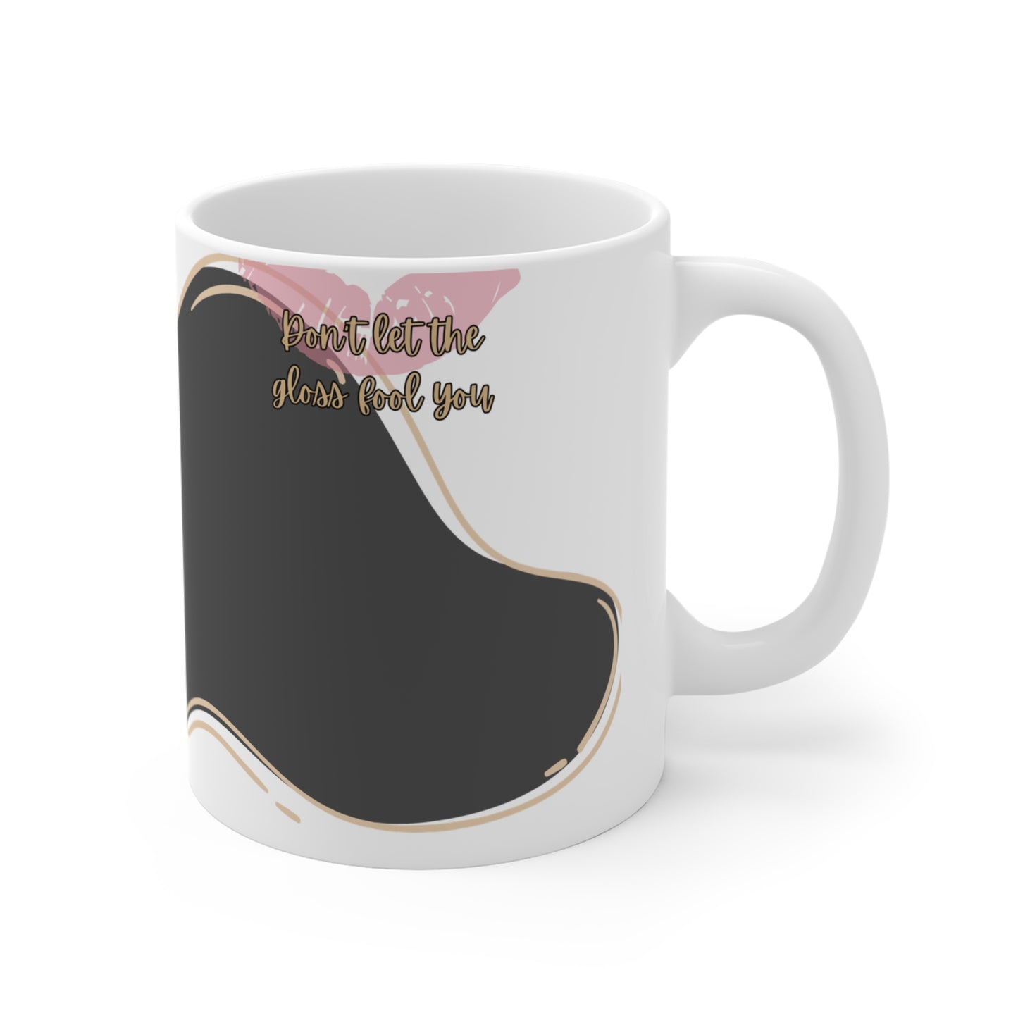 Mug Life Co. – Sippin’ Pretty, Thinkin’ Dark Thoughts | Matte Charcoal Mug – 11oz
