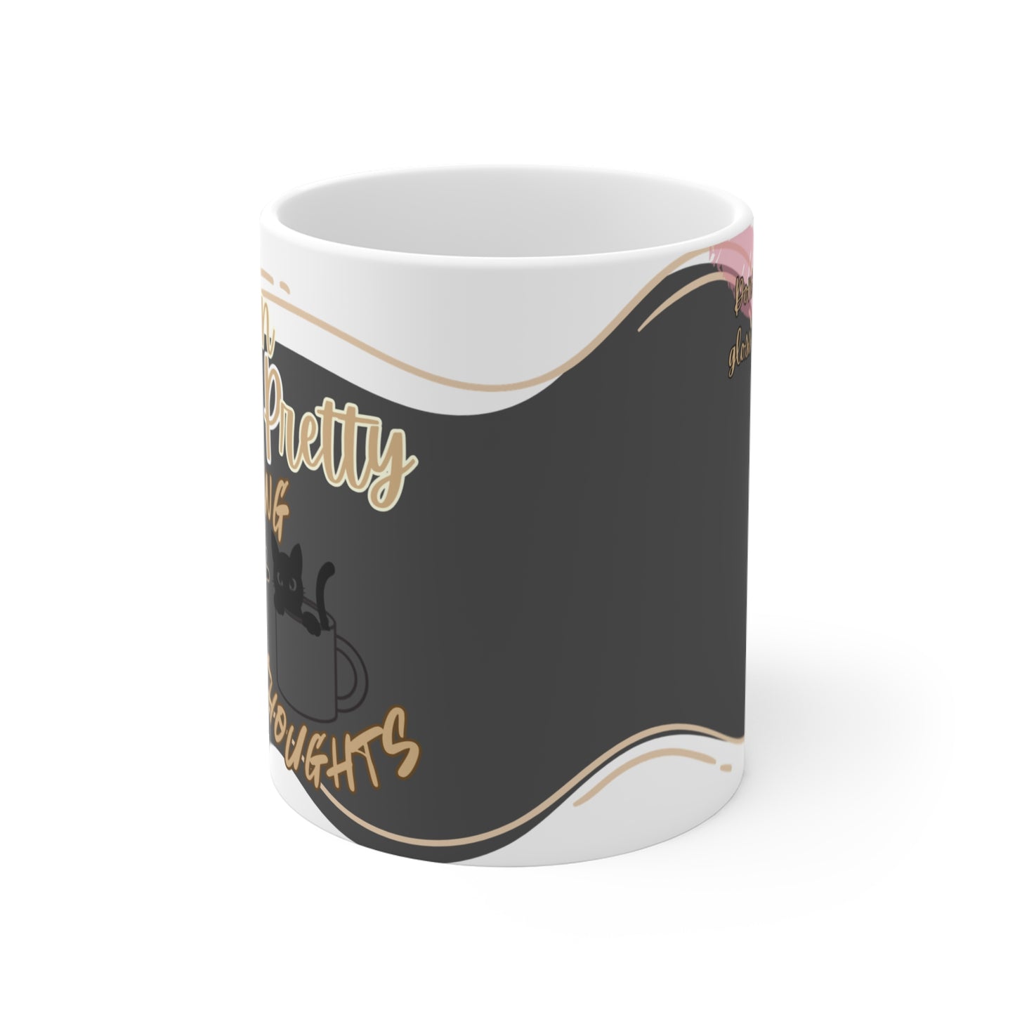 Mug Life Co. – Sippin’ Pretty, Thinkin’ Dark Thoughts | Matte Charcoal Mug – 11oz