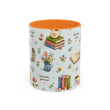 Book Lover Ceramic Mug — Cozy Reading Pattern (11oz & 15oz)