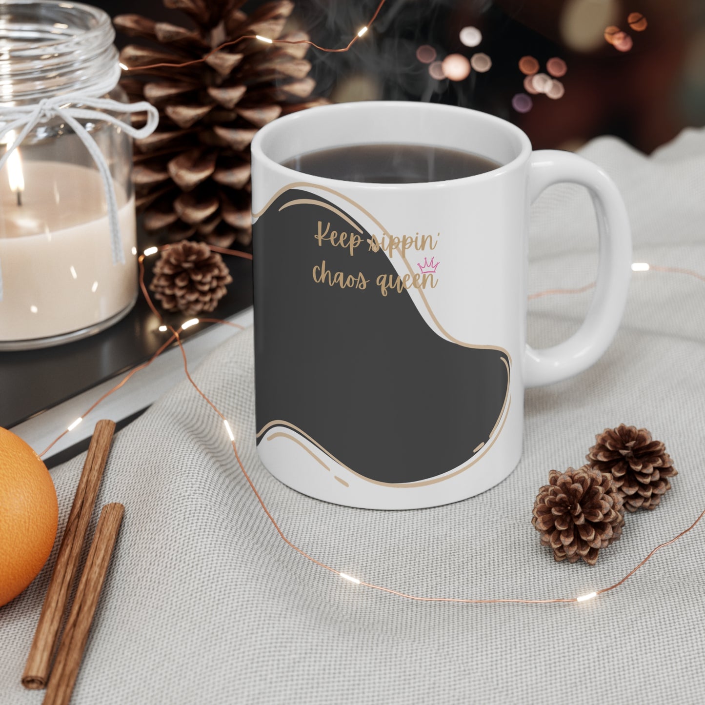 Mug Life Co. – Fueled By Coffee and Questionable Decisions | Matte Charcoal Mug – 11oz