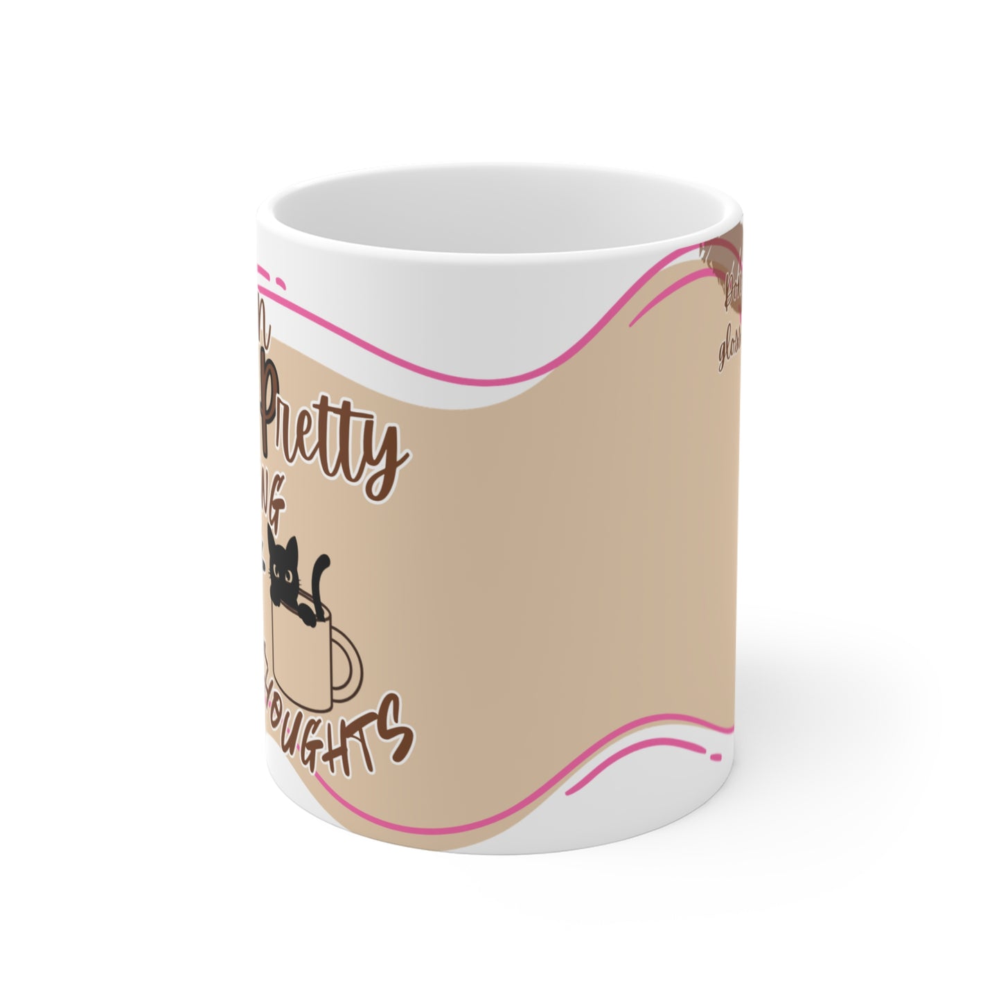 Mug Life Co. – Sippin’ Pretty, Thinkin’ Dark Thoughts | Cream Mug – 11oz
