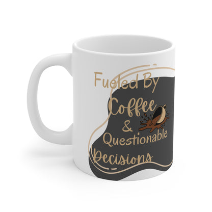 Mug Life Co. – Fueled By Coffee and Questionable Decisions | Matte Charcoal Mug – 11oz