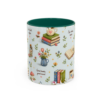 Book Lover Ceramic Mug — Cozy Reading Pattern (11oz & 15oz)