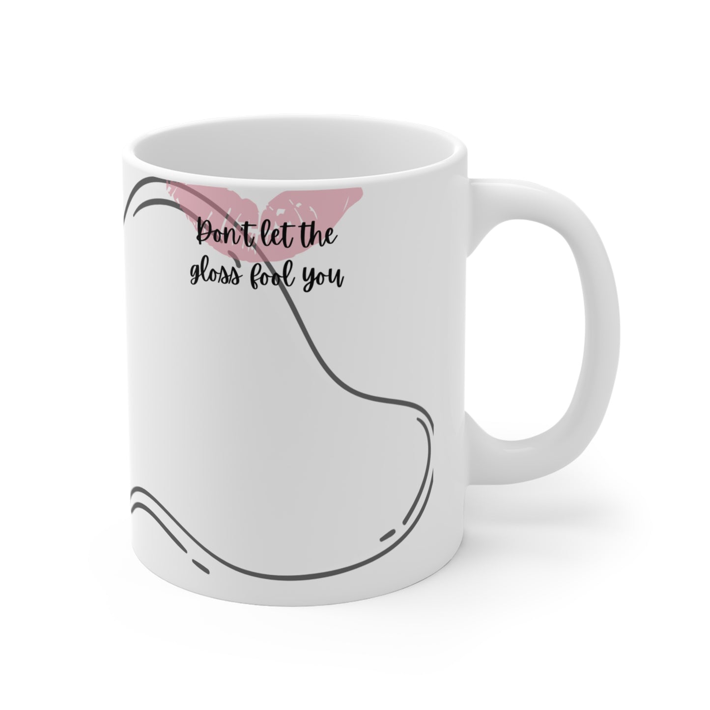 Mug Life Co. – 'Sippin’ Pretty, Thinkin’ Dark Thoughts | White Mug – 11oz